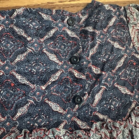 Nordstrom’s Girl’s Captain Ibiza Geo Ruffle Dress, Long Sleeve, 100% Viscose, 9m - Picture 6 of 8